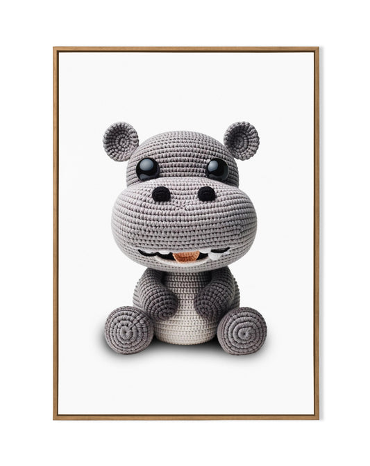Hippo - Crochet Digital Art